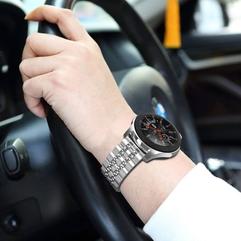 بند مسیر مدل 7bead Stainless Butterfly مناسب برای ساعت هوشمند سامسونگ 22 میلی متری Galaxy Watch Gear S2 Classic / Gear S3 / Gear Sport