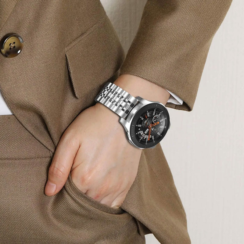 بند مسیر مدل 7bead Stainless Butterfly مناسب برای ساعت هوشمند سامسونگ 22 میلی متری Galaxy Watch Gear S2 Classic / Gear S3 / Gear Sport