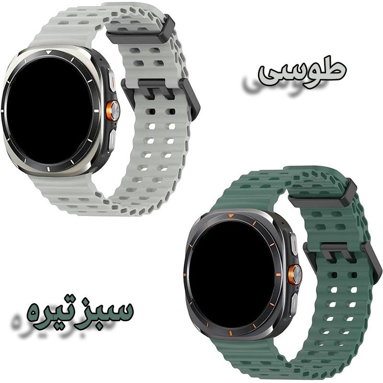 بند مسیر مدل Ocean SGK Silicone مناسب برای ساعت هوشمند سامسونگ Galaxy Watch Ultra 47mm