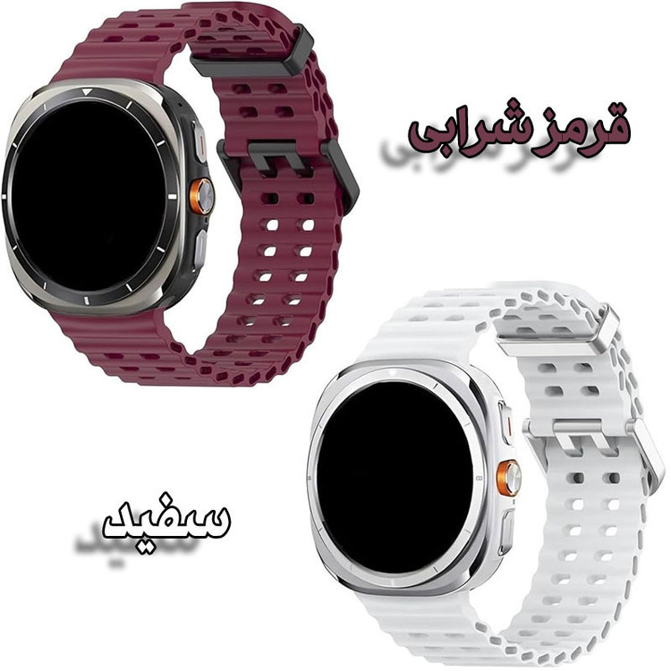 بند مسیر مدل Ocean SGK Silicone مناسب برای ساعت هوشمند سامسونگ Galaxy Watch Ultra 47mm