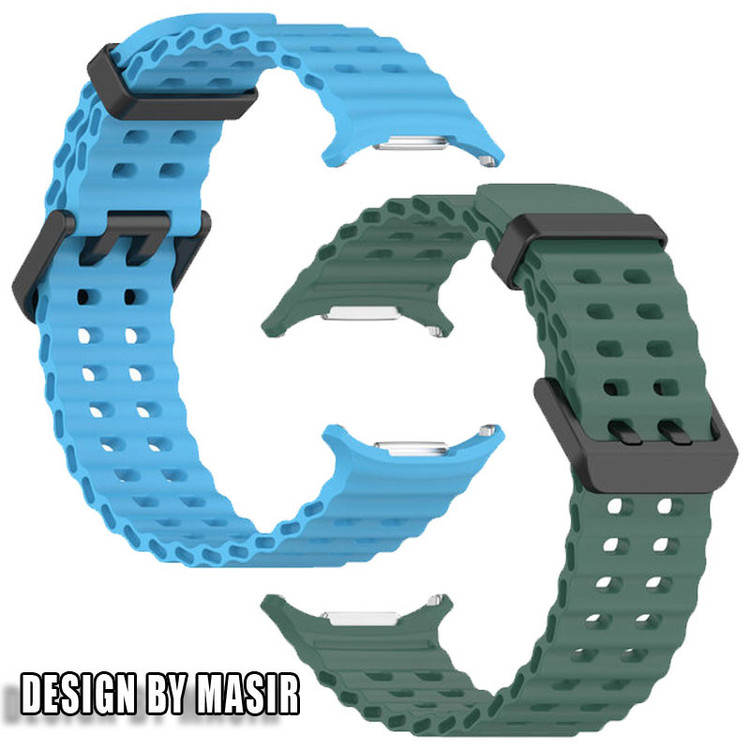 بند مسیر مدل Ocean SGK Silicone مناسب برای ساعت هوشمند سامسونگ Galaxy Watch Ultra 47mm