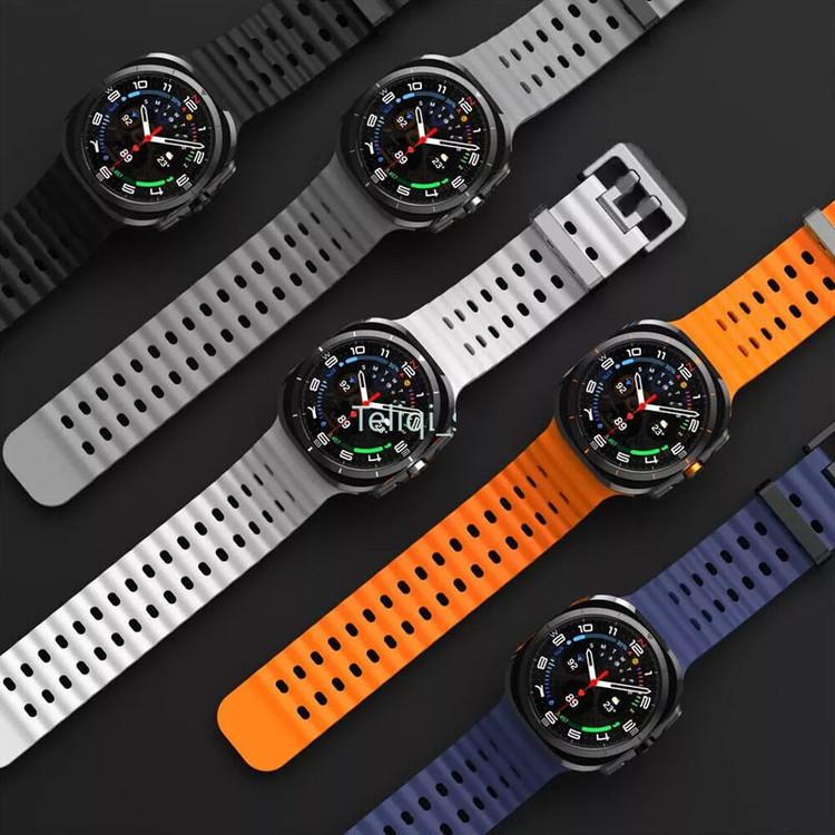 بند مسیر مدل Ocean SGK Silicone مناسب برای ساعت هوشمند سامسونگ Galaxy Watch Ultra 47mm