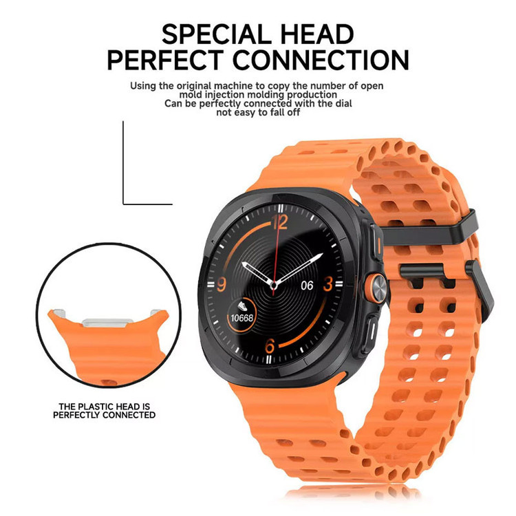 بند مسیر مدل Ocean SGK Silicone مناسب برای ساعت هوشمند سامسونگ Galaxy Watch Ultra 47mm