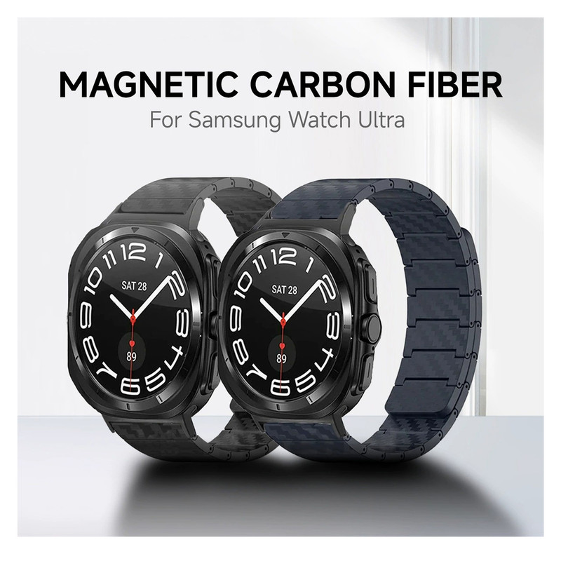 بند مدل LuxCarbonMagnetic مناسب برای ساعت هوشمند سامسونگ Galaxy Watch Ultra 2/1 47 mm