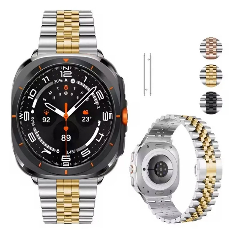 بند مسیر مدل 5bead dual color Butterfly مناسب برای ساعت هوشمند سامسونگ Galaxy Watch Ultra 47mm