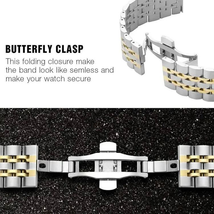 بند مسیر مدل 5bead dual color Butterfly مناسب برای ساعت هوشمند سامسونگ Galaxy Watch Ultra 47mm