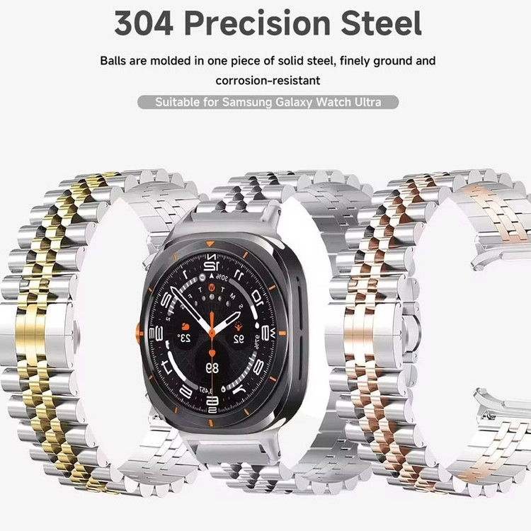بند مسیر مدل 5bead dual color Butterfly مناسب برای ساعت هوشمند سامسونگ Galaxy Watch Ultra 47mm