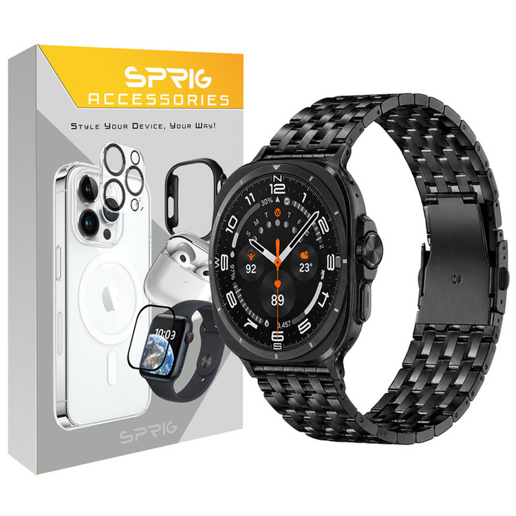 بند فلزی اسپریگ مدل 7BIX SK W7 مناسب برای ساعت هوشمند سامسونگ Galaxy Watch Ultra / Ultra 2025 47mm