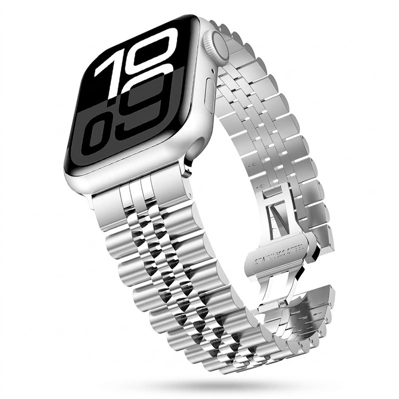 بند گوف مدل 5Bead Rolex مناسب برای اپل واچ سری 10 سایز 46 میلی متری