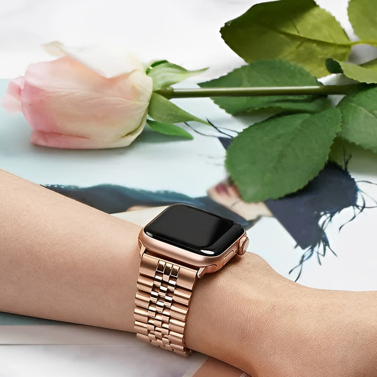 بند گوف مدل 5Bead Rolex مناسب برای اپل واچ سری 10 سایز 46 میلی متری