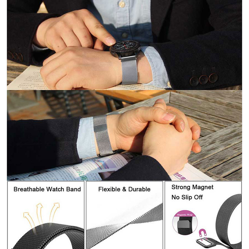 بند ساعت کوتتسی مدل W20 مناسب برای ساعت هوشمند سامسونگ Gear S3 22mm