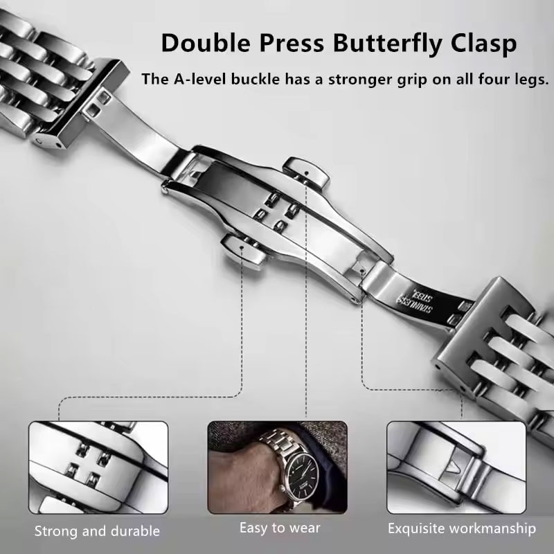 بند مسیر مدل Ceramic Steel_22 مناسب برای ساعت هوشمند ال جی (22mm) G Watch