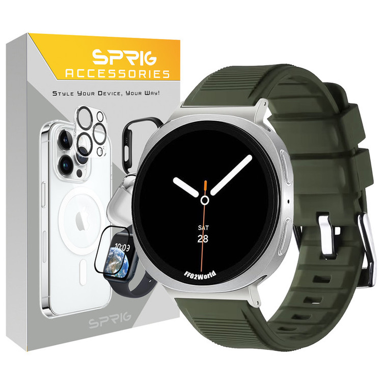 بند اسپریگ مدل Silic RLX W9 مناسب برای ساعت هوشمند سامسونگ Galaxy Watch 9 40mm / 9 44mm