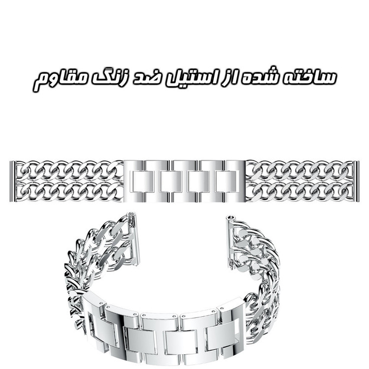 بند کینگدام مدل Cartier Dual مناسب برای ساعت هوشمند 22 میلی متری ایسوس Vivowatch /Zenwatch /Zenwatc2 men's