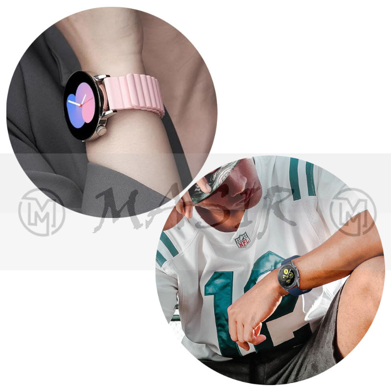 بند مسیر مدل Silicone Loop Magnetic مناسب برای ساعت هوشمند سامسونگ 20 میلی متری Galaxy Watch Gear S2 / Gear S3 / Gear Sport / Active / Active2