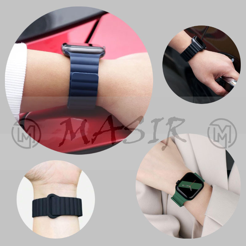 بند مسیر مدل Silicone Loop Magnetic مناسب برای ساعت هوشمند سامسونگ 20 میلی متری Galaxy Watch Gear S2 / Gear S3 / Gear Sport / Active / Active2