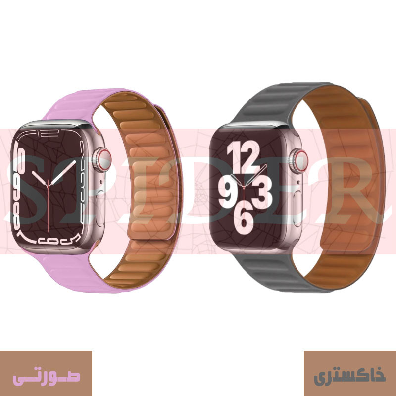 بند اسپایدر مدل Silicon Link Loop Magnetic مناسب برای اپل واچ سری 1/2/3/4/5/6/7/8/9/ SE / ULTRA / ULTRA 2 سایز 42/44/45/49 میلی متری