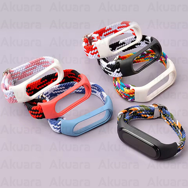 بند ساعت آکوآرا مدل Woven GK مناسب برای ساعت هوشمند شیائومی Mi Band 3/4/5/6/7 41mm