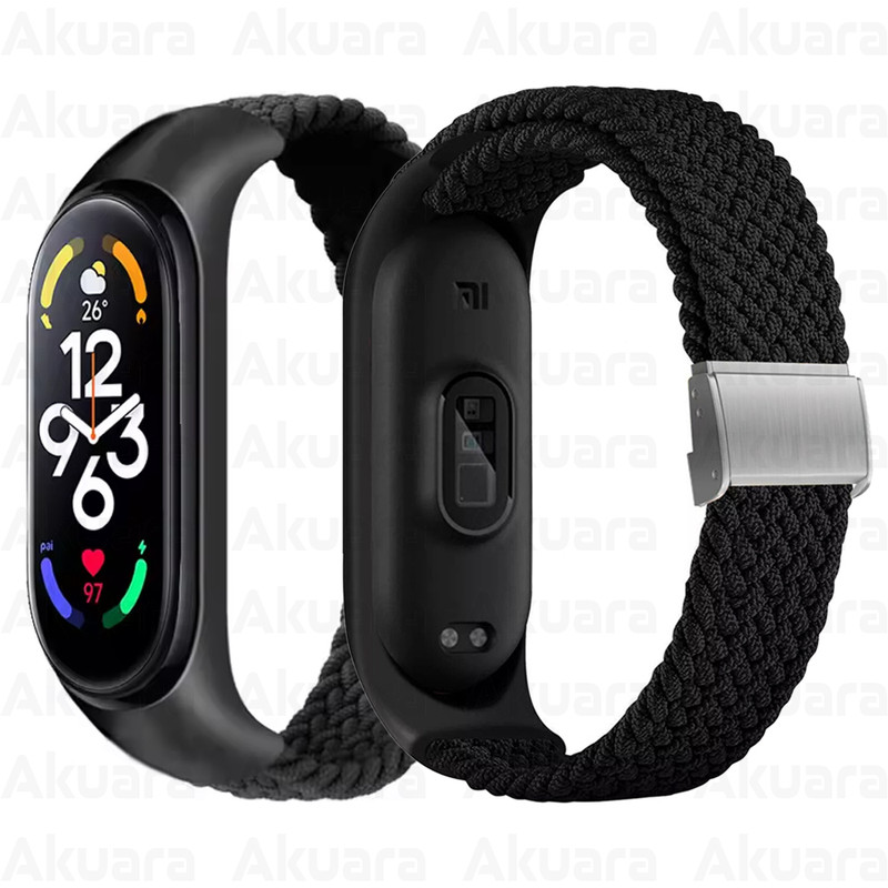 بند ساعت آکوآرا مدل Woven GK مناسب برای ساعت هوشمند شیائومی Mi Band 7 41mm