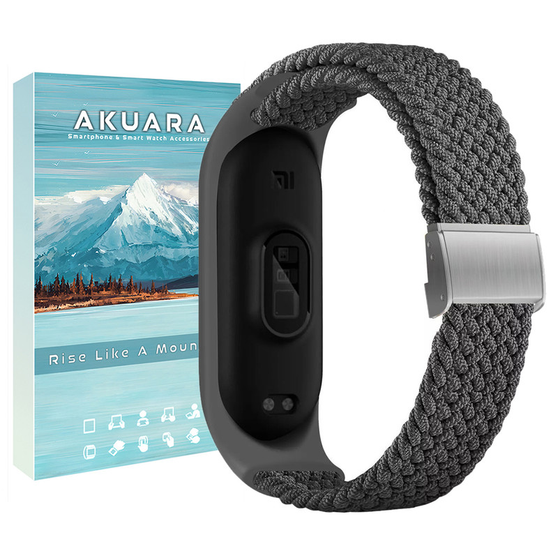 بند ساعت آکوآرا مدل Woven GK مناسب برای ساعت هوشمند شیائومی Mi Band 7 41mm
