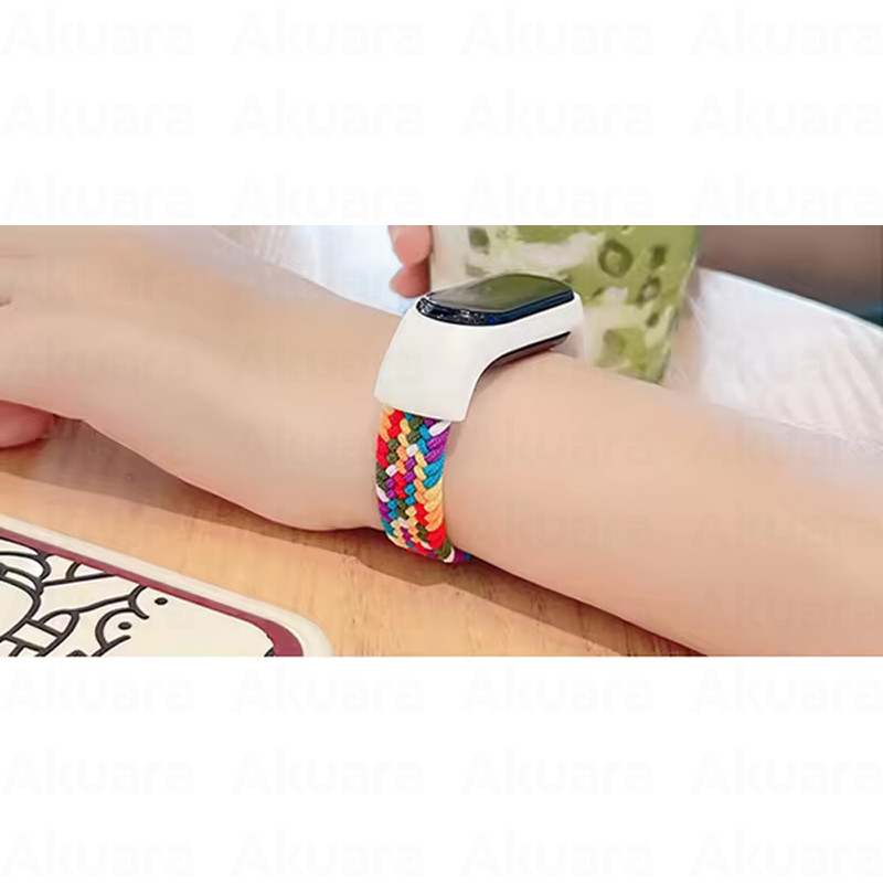 بند ساعت آکوآرا مدل Woven GK مناسب برای ساعت هوشمند شیائومی Mi Band 7 41mm