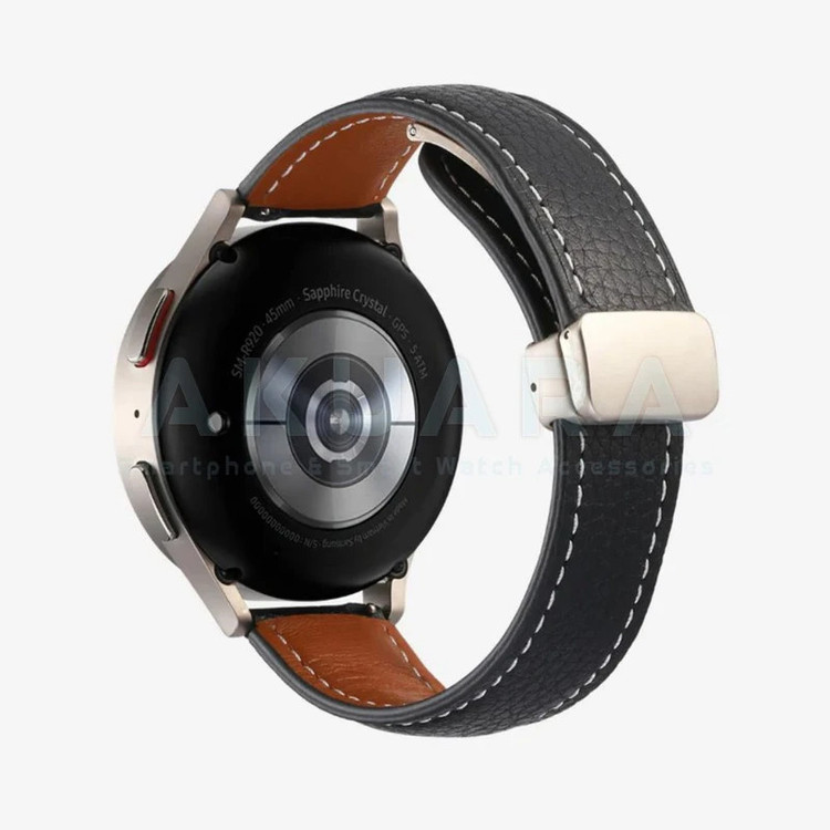 بند ساعت آکوآرا مدل Magnetic Leather مناسب برای ساعت هوشمند میبرو Lite / Color / C2 / Air سایز 20mm