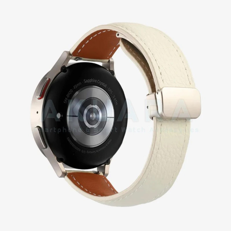 بند ساعت آکوآرا مدل Magnetic Leather مناسب برای ساعت هوشمند میبرو Lite / Color / C2 / Air سایز 20mm