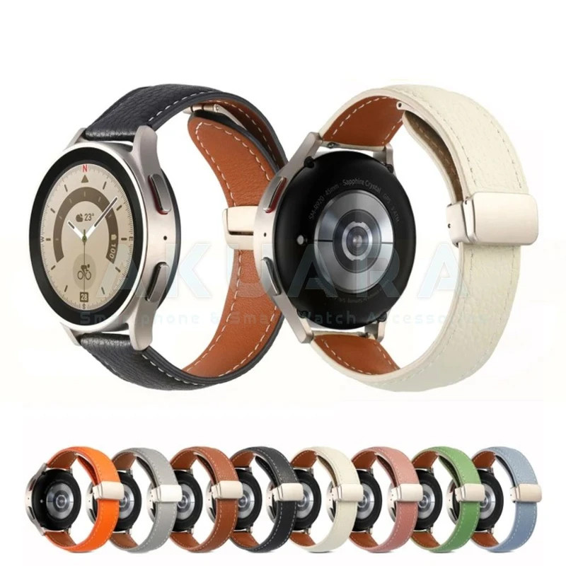 بند ساعت آکوآرا مدل Magnetic Leather مناسب برای ساعت هوشمند میبرو Lite / Color / C2 / Air سایز 20mm