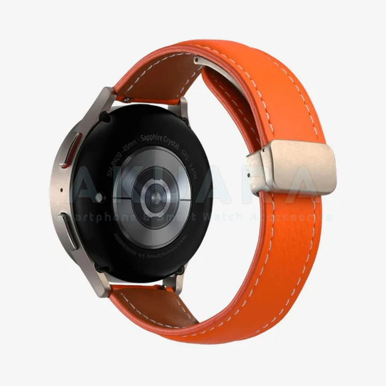 بند ساعت آکوآرا مدل Magnetic Leather مناسب برای ساعت هوشمند میبرو Lite / Color / C2 / Air سایز 20mm