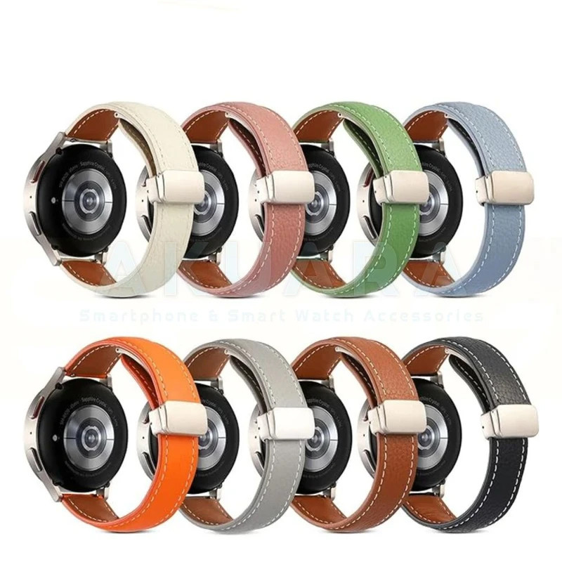 بند ساعت آکوآرا مدل Magnetic Leather مناسب برای ساعت هوشمند میبرو Lite / Color / C2 / Air سایز 20mm