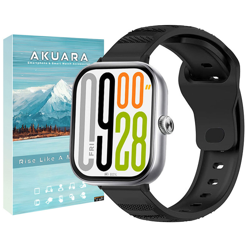 بند ساعت آکوآرا مدل PGS bk مناسب برای ساعت هوشمند شیائومی Redmi Watch 5 41mm