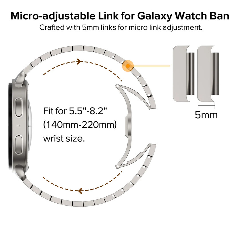 بند اسپریگ مدل Butterfly W8 مناسب برای ساعت هوشمند سامسونگ Galaxy Watch 8 40mm / 8 44mm / 8 Classic 46mm