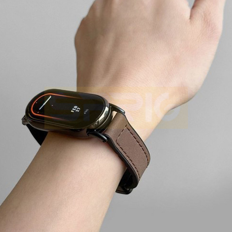 بند اسپریگ مدل Soft leather magnet مناسب برای ساعت هوشمند شیائومی Mi band 8/9/10 12mm