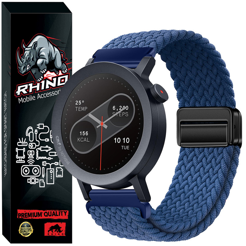 بند راینو مدل Braid Magnet مناسب برای ساعت هوشمند ناتینگ CMF Watch Pro 2 22MM