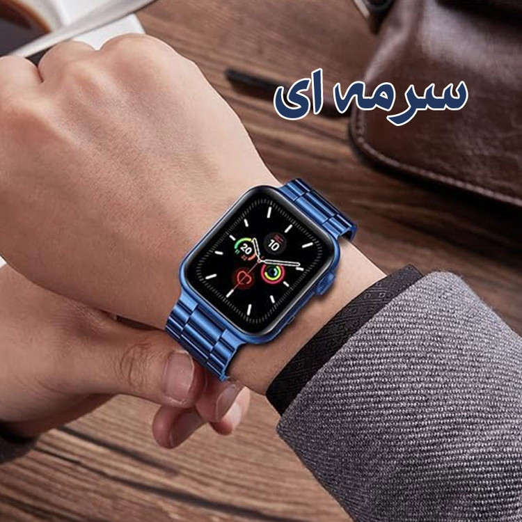 بند مسیر مدل 3bead Clasp Stainless مناسب برای ساعت هوشمند ویرفیت T800 Ultra / T900 Ultra / HK8 Pro Max / HK9 Ultra 2