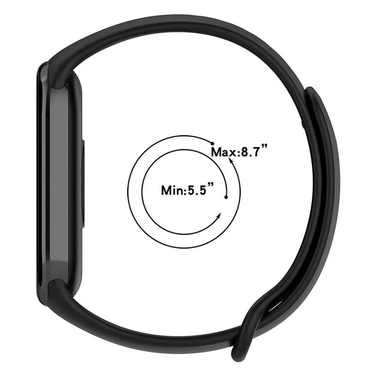 بند مسیر مدل Silicone Metal Belt مناسب برای ساعت هوشمند شیائومی Mi Band 9