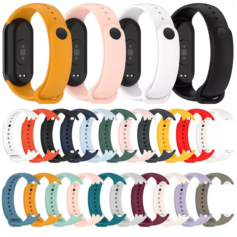 بند مسیر مدل Silicone Metal Belt مناسب برای ساعت هوشمند شیائومی Mi Band 9
