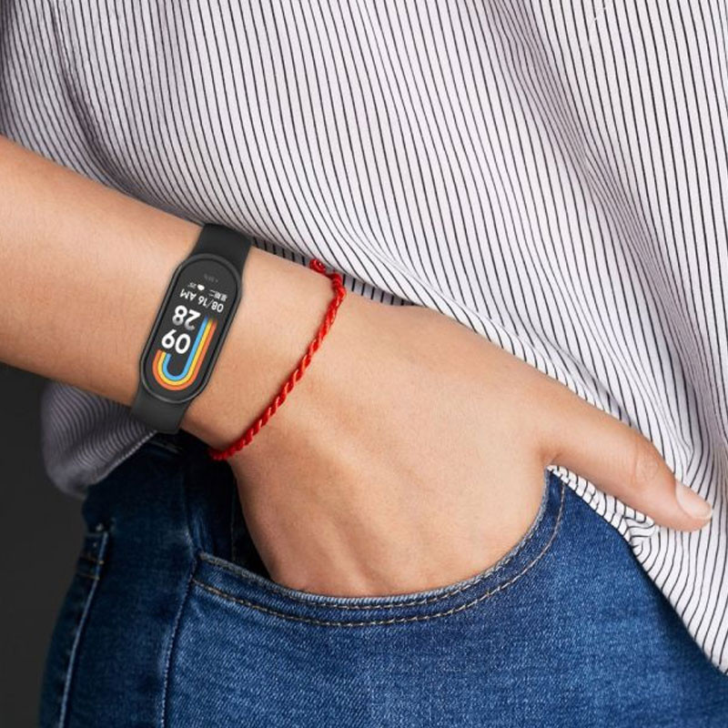 بند مسیر مدل Silicone Metal Belt مناسب برای ساعت هوشمند شیائومی Mi Band 9