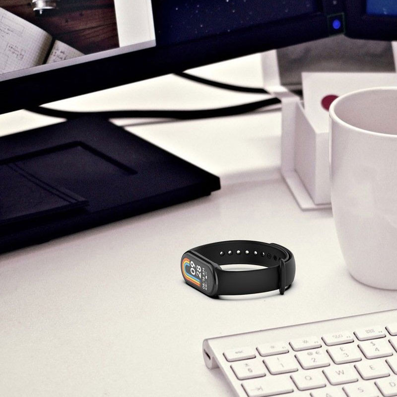 بند مسیر مدل Silicone Metal Belt مناسب برای ساعت هوشمند شیائومی Mi Band 9