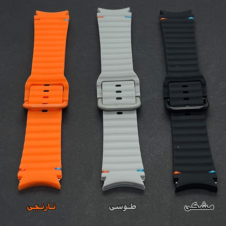 بند مسیر مدل Silicone ORG Sport مناسب برای ساعت هوشمند سامسونگ Galaxy Watch 4/5/6/7/FE سایز 40/43/44/46/47 میلی متری