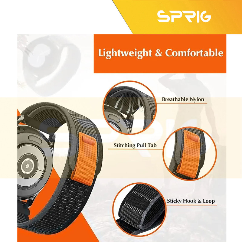 بند اسپریگ مدل Trail Loop مناسب برای ساعت هوشمند سامسونگ Galaxy Watch 4 40mm / Watch 4 44mm / Watch 5 40mm / Watch 5 44mm / Watch 6 40mm / Watch 6 44mm