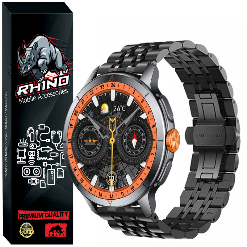 بند ساعت راینو مدل 7Bead مناسب برای ساعت هوشمند گلوریمی GX RACE 22MM