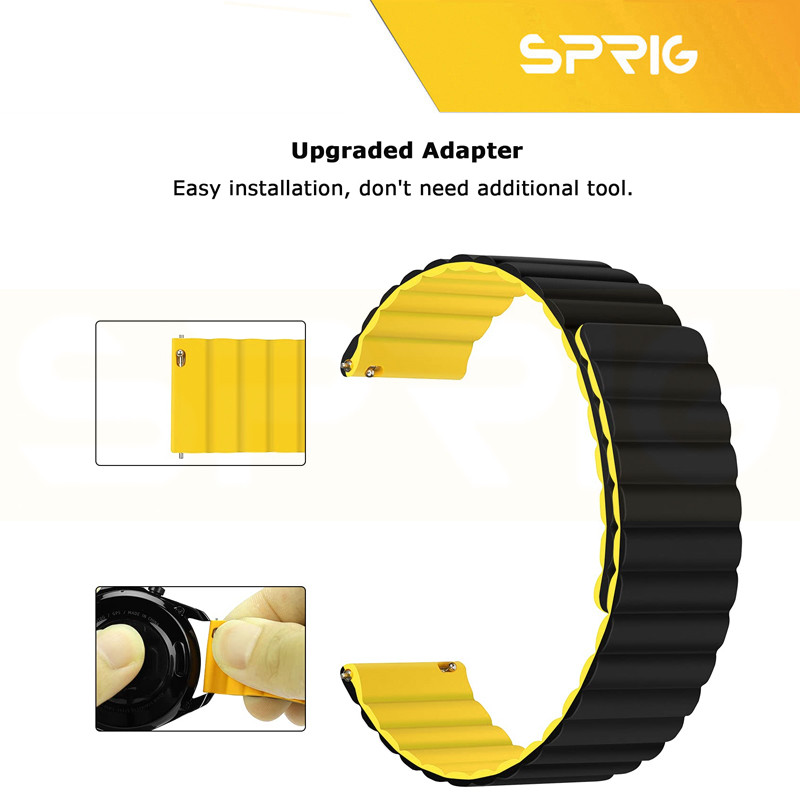 بند اسپریگ مدل Silicone MAG Link TW مناسب برای ساعت هوشمند گلوریمی GX SPORT / GX Race 22mm