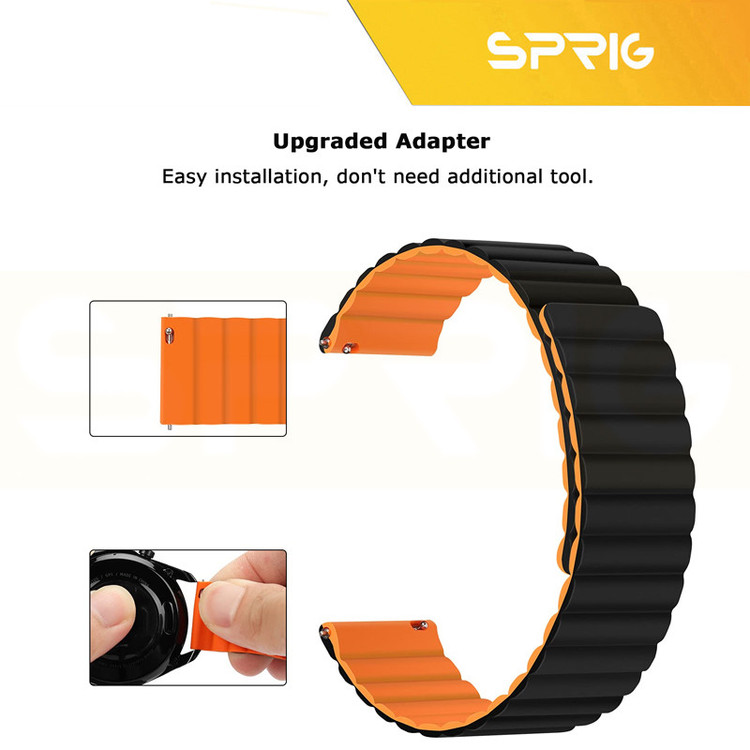 بند اسپریگ مدل Silicone MAG Link TW مناسب برای ساعت هوشمند گلوریمی GX SPORT / GX Race 22mm
