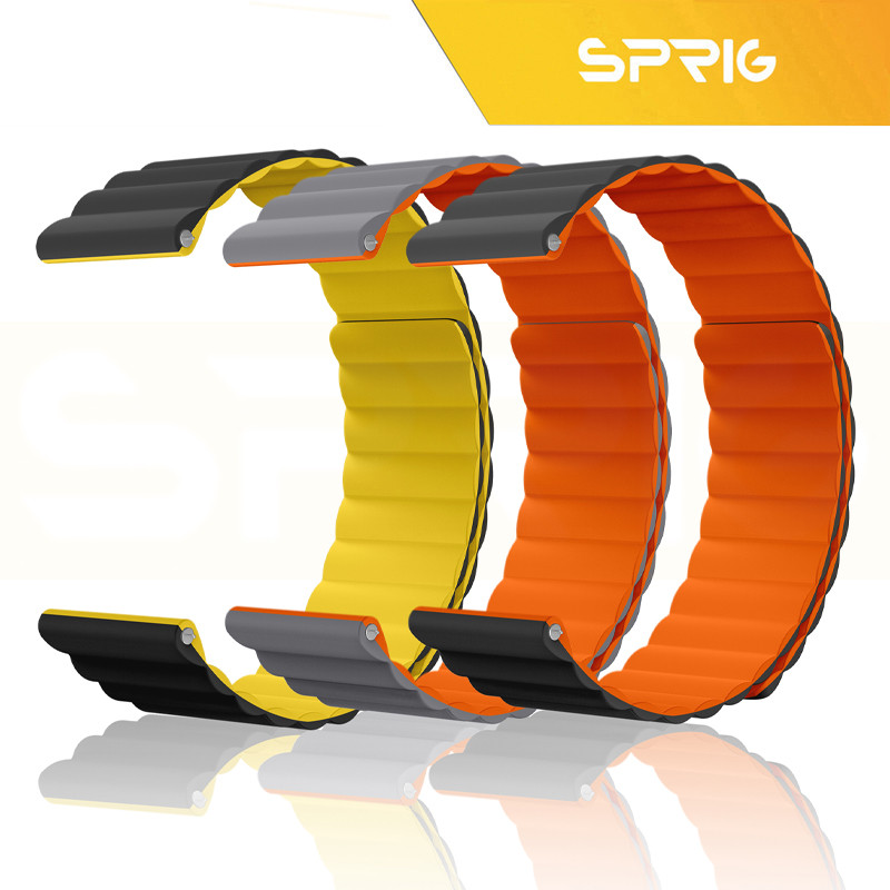 بند اسپریگ مدل Silicone MAG Link TW مناسب برای ساعت هوشمند گلوریمی GX SPORT / GX Race 22mm