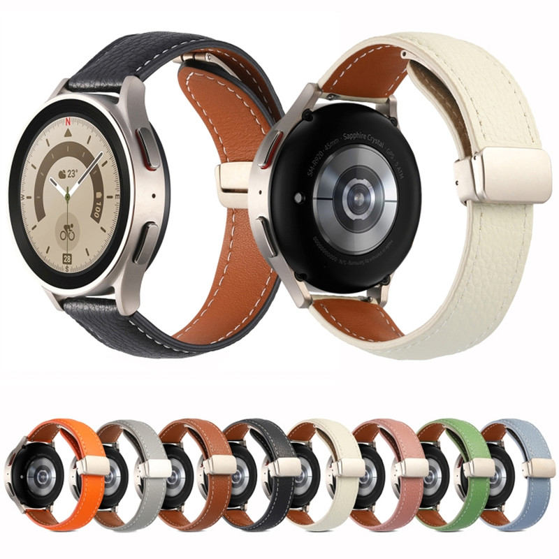 بند گلستیک مدل Mag Leather GL TW مناسب برای ساعت هوشمند گلوریمی سایز 22 میلی متری GX SPORT / GX Race