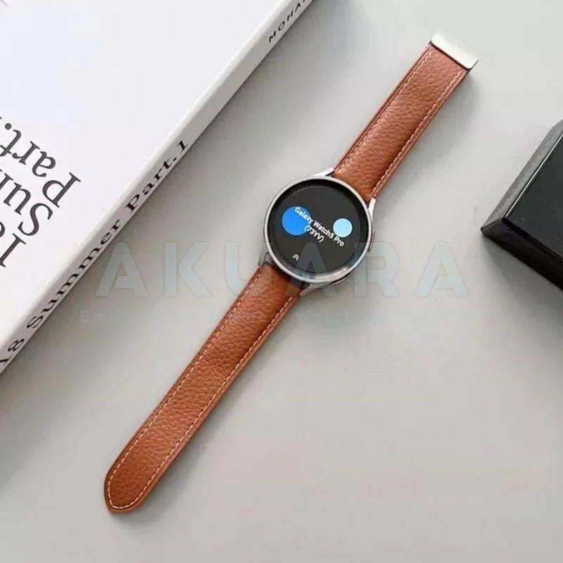 بند ساعت آکوآرا مدل Magnetic Leather AK مناسب برای ساعت هوشمند میبرو لایت 2 / لایت 3 / لایت 3 پرو سایز 22mm