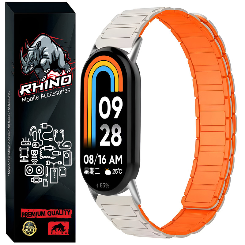 بند راینو مدل Link Magnet مناسب برای ساعت هوشمند شیائومی Mi Band 10 (12mm)