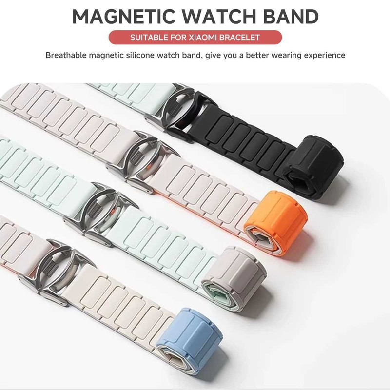 بند راینو مدل Link Magnet مناسب برای ساعت هوشمند شیائومی Mi Band 10 (12mm)