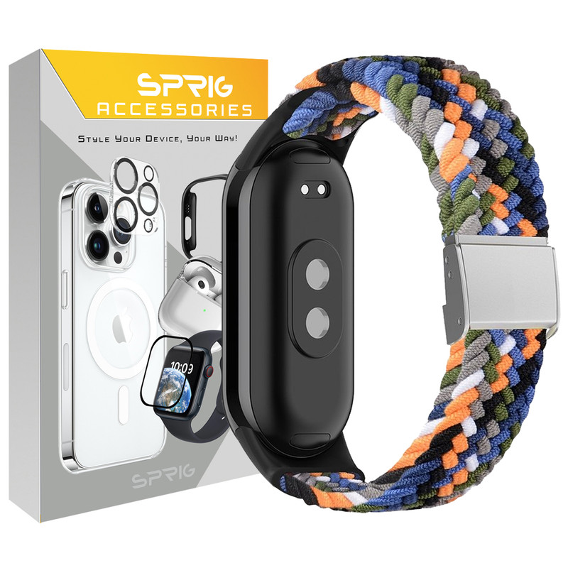 بند اسپریگ مدل Braided SGK مناسب برای ساعت هوشمند شیائومی Mi band 10